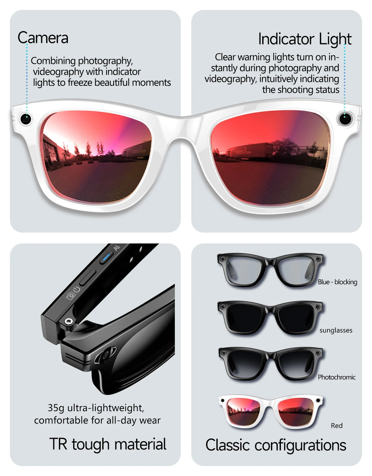 Camera AI Glasses
