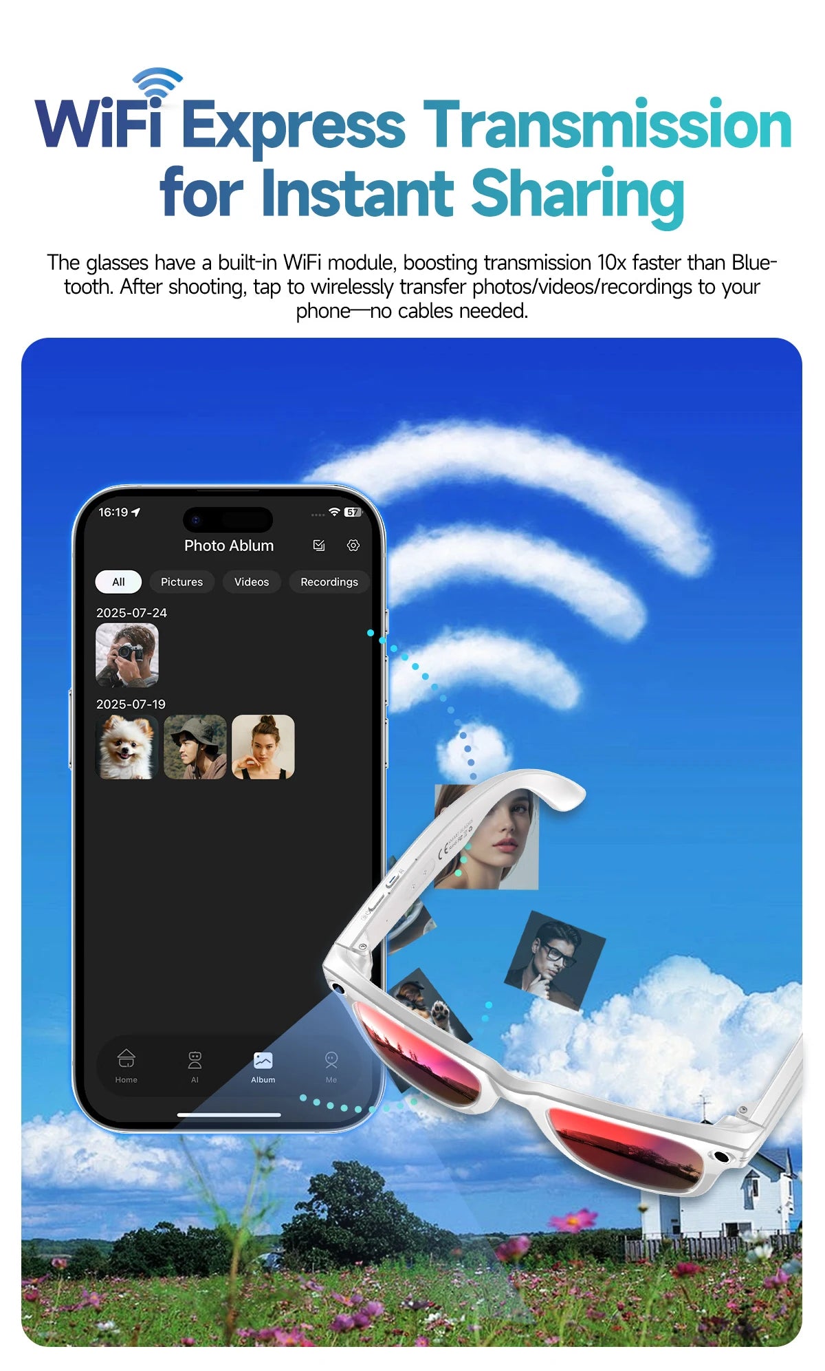 Camera AI Glasses