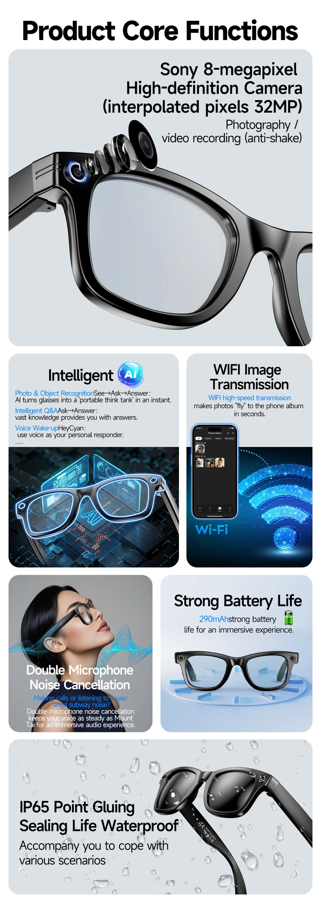 Camera AI Glasses