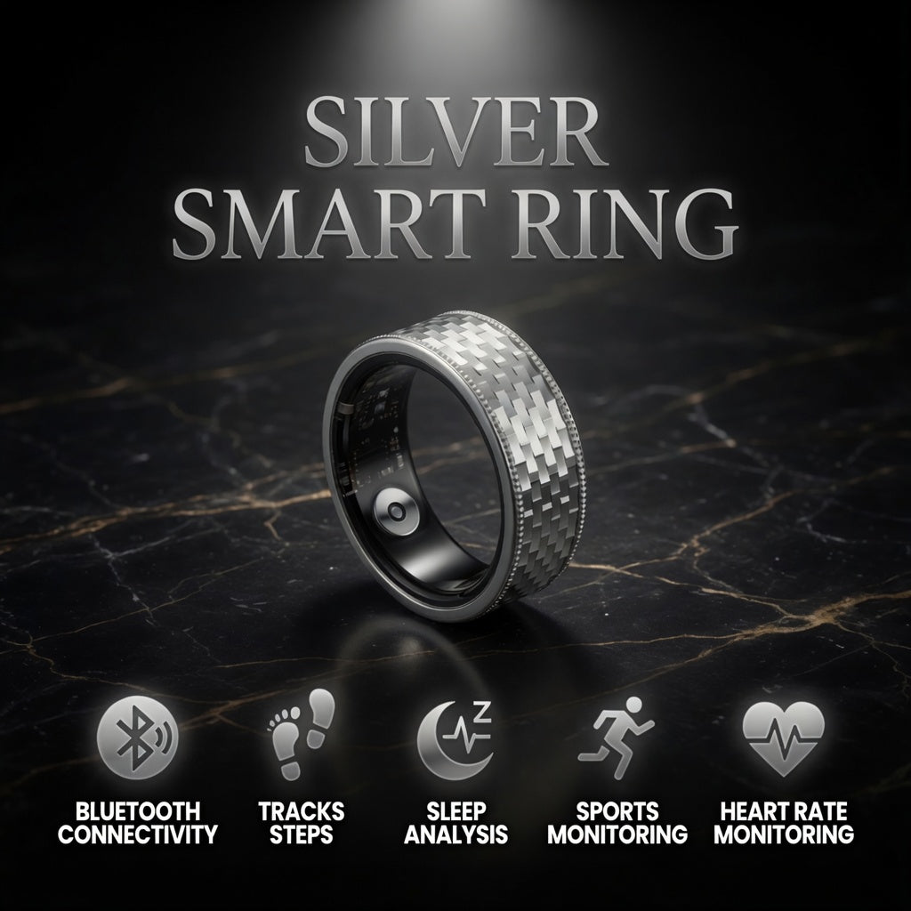 Silver smart ring
